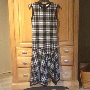 Michael Kors Collection Ivory / Black Plaid Dress